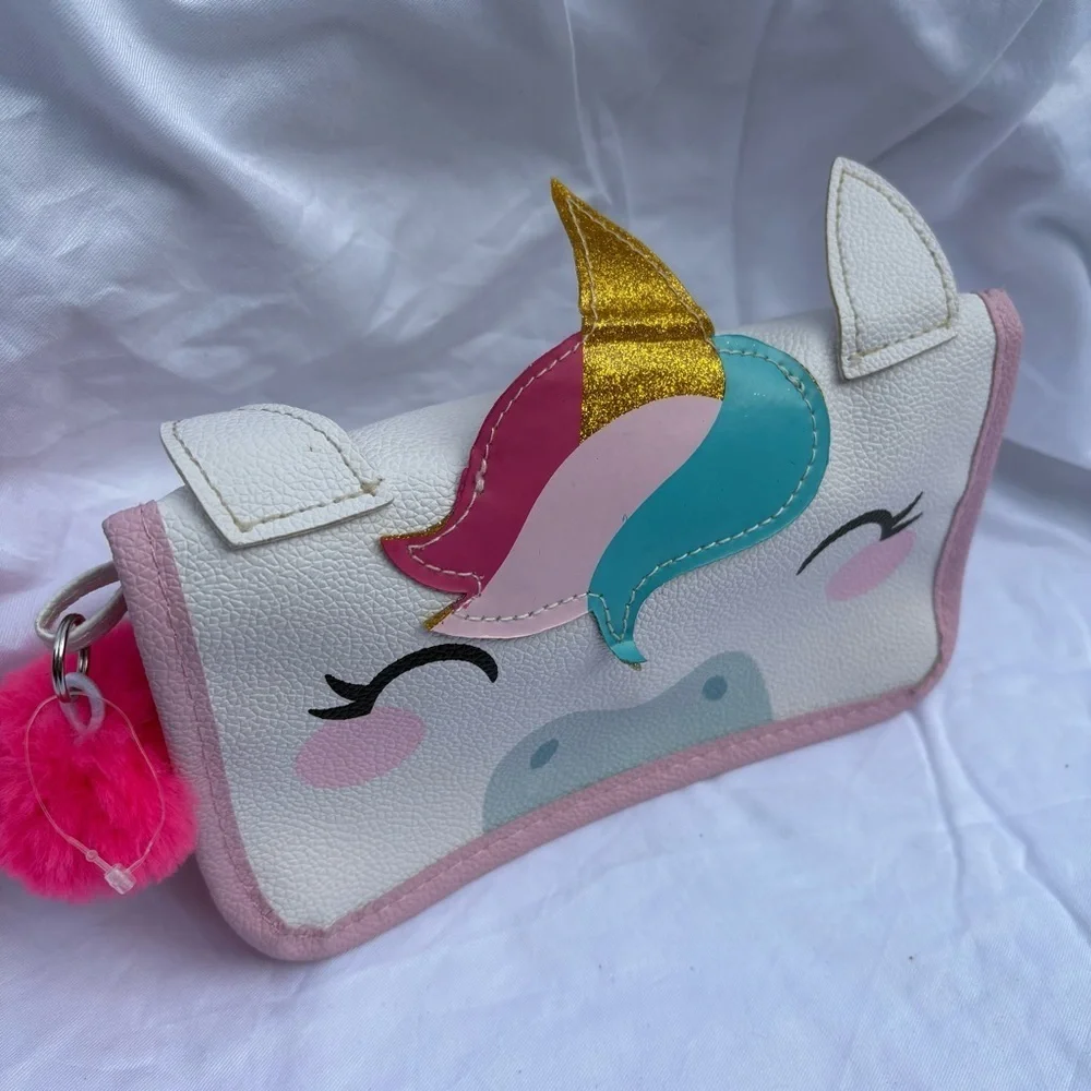 Charming White and Pink Unicorn Bag